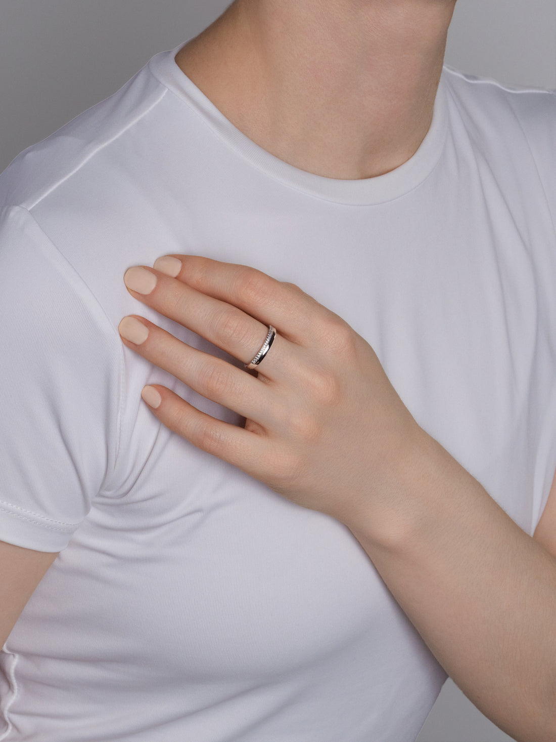 Offset Pavé Ring