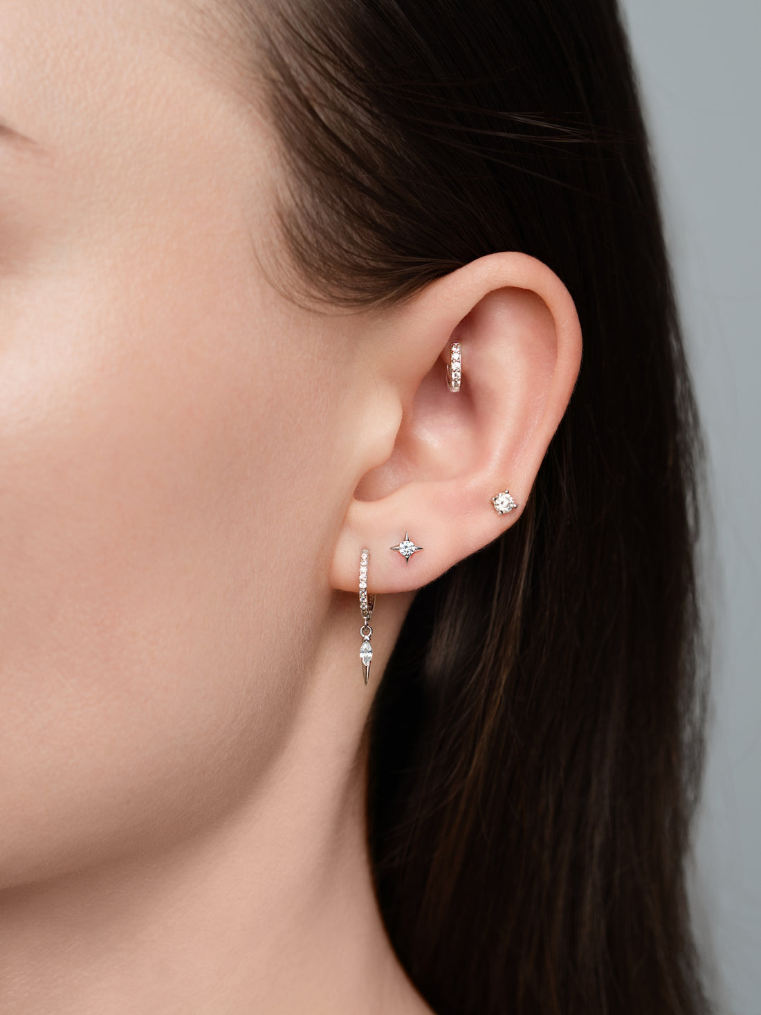 Delicate Spike Duo - Silver