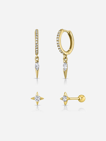Delicate Spike Duo - Gold