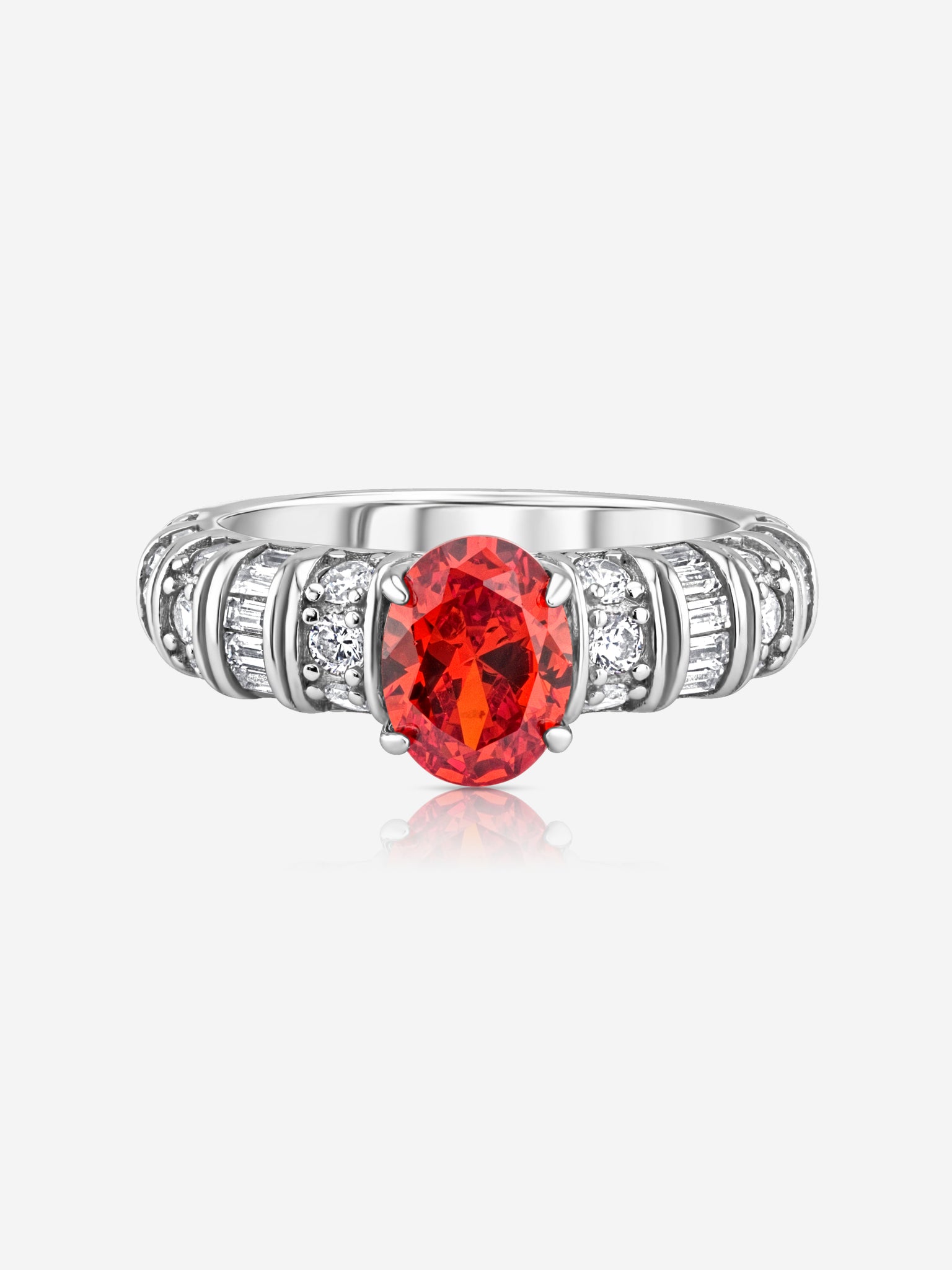 Ember Orange Deco Ring