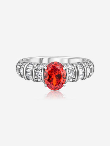 Ember Orange Deco Ring