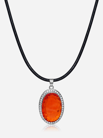 Ember Halo Pendant Choker