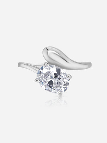 Fluid Oval Cut Wrap Ring