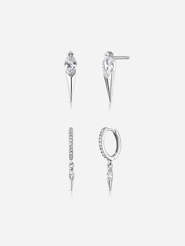 Marquise Spike Duo - Silver