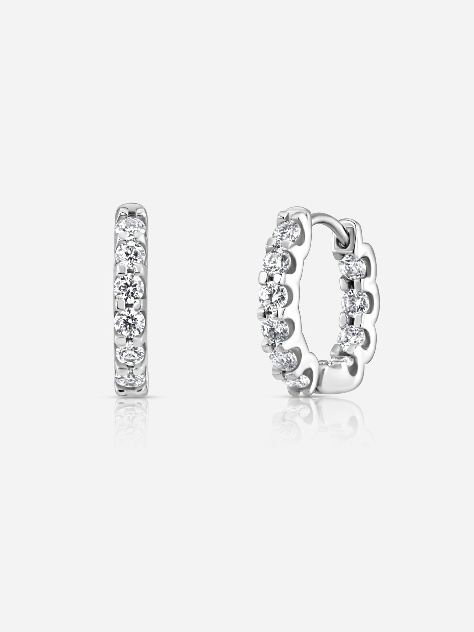 Moissanite Inside Out Eternity Hoops