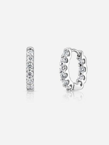 Moissanite Inside Out Eternity Hoops