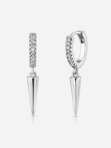 Spike Drop Pavé Huggies