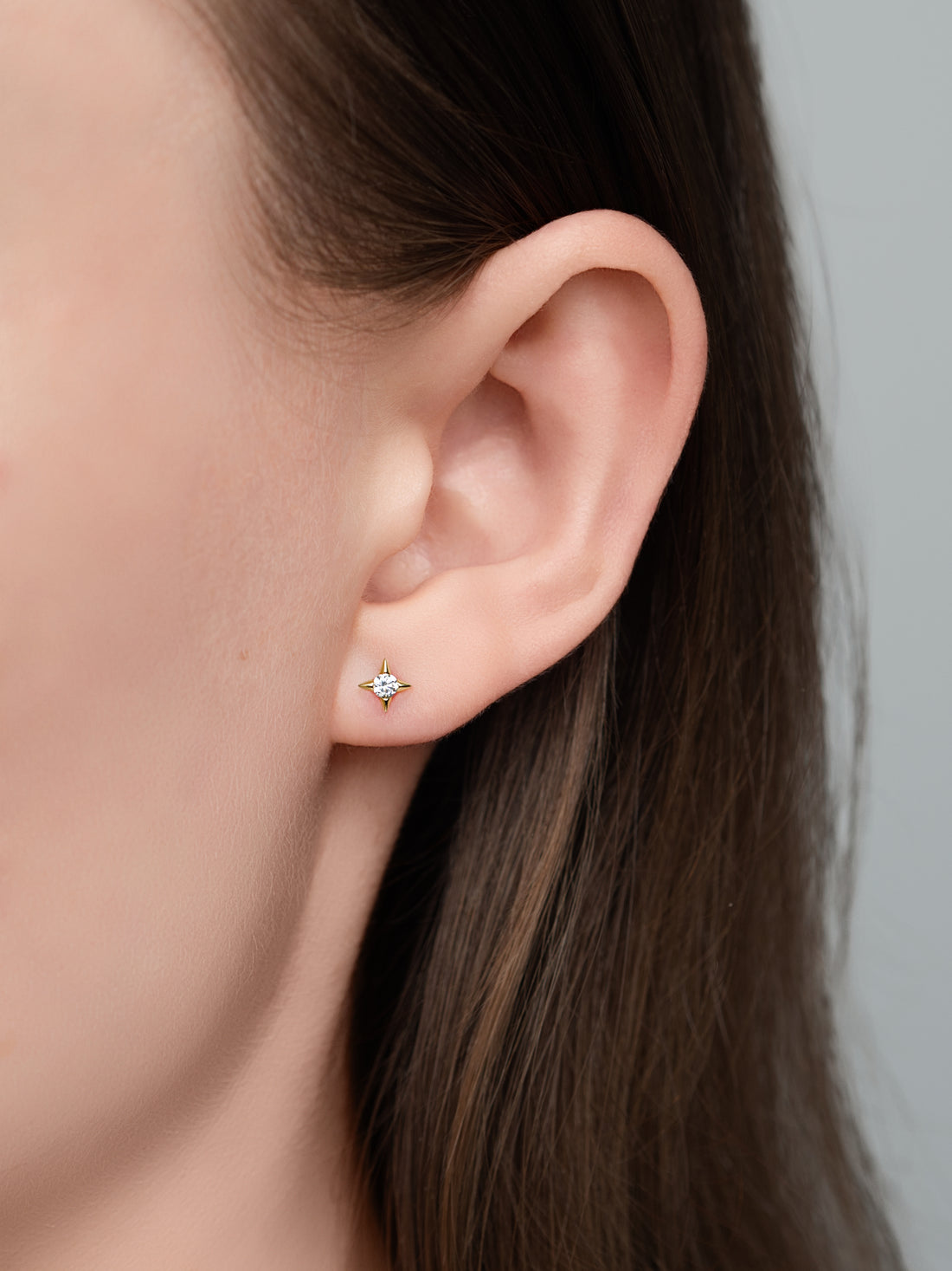 Spike Star Barbell Studs - Gold