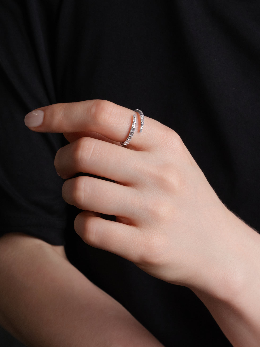 Mixed Stone Open Wrap Ring