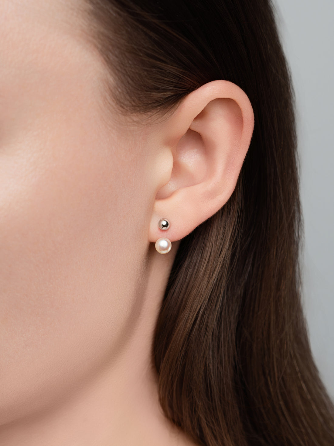 Ball Pearl Jacket Earrings