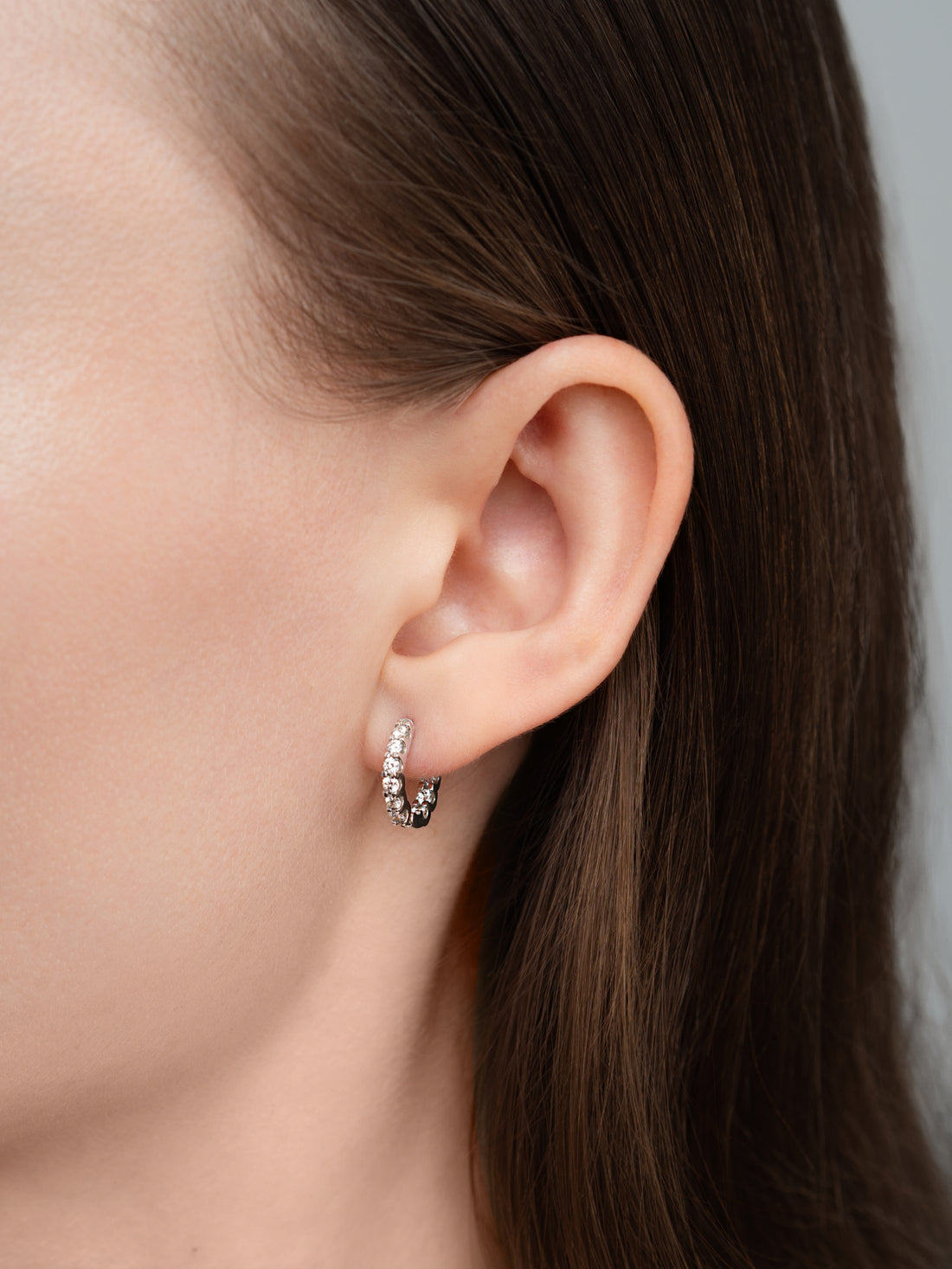 Moissanite Inside Out Eternity Hoops