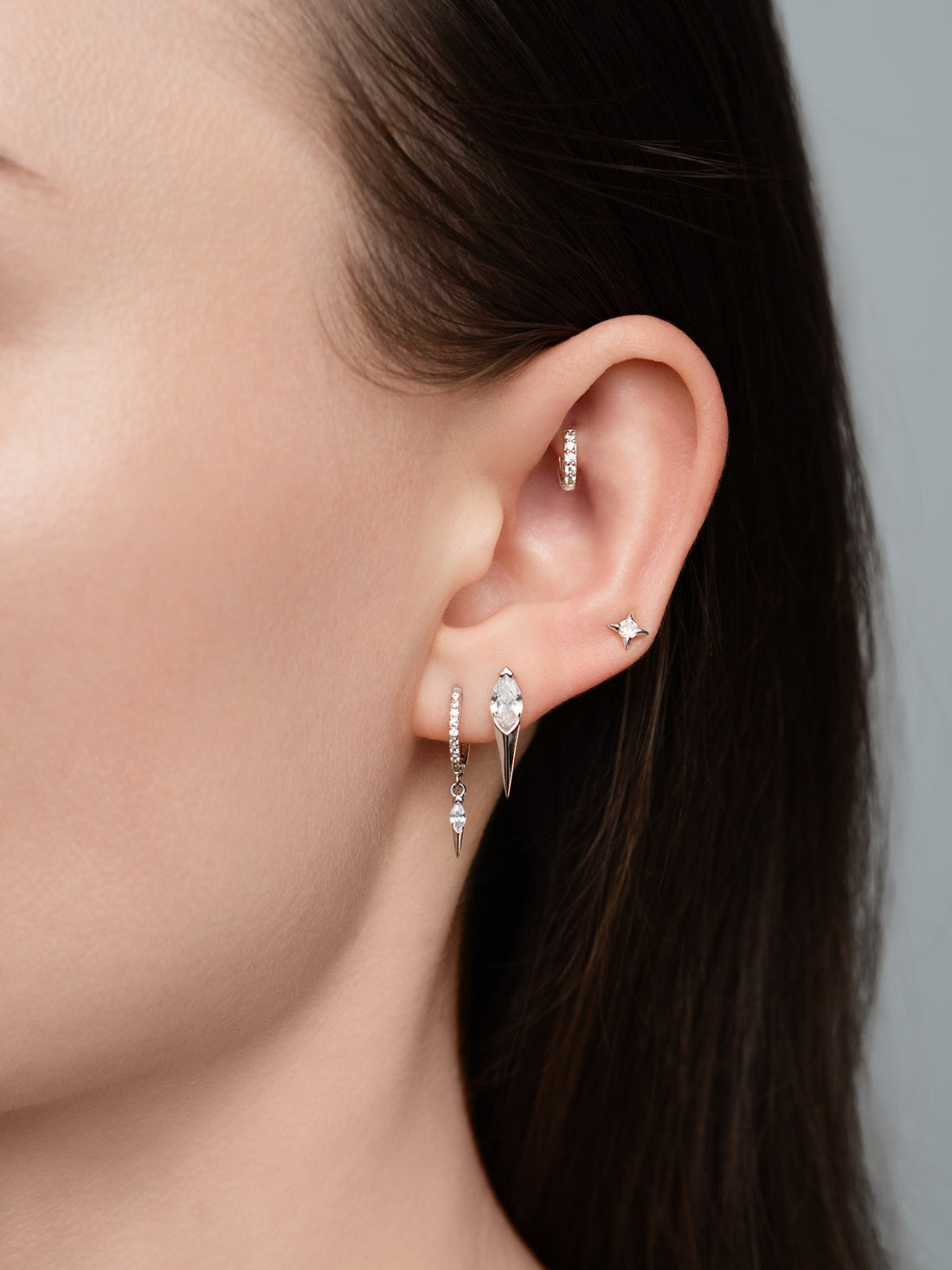 Spike Stack Trio - Silver